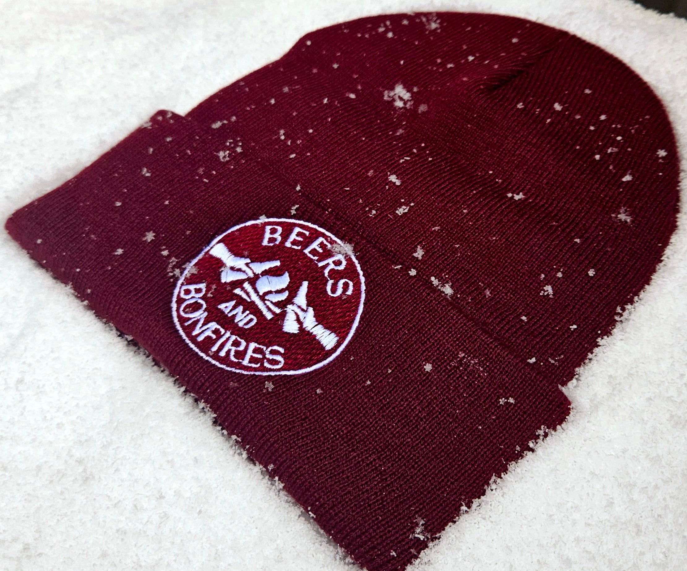 Beers and Bonfires Maroon Toque
