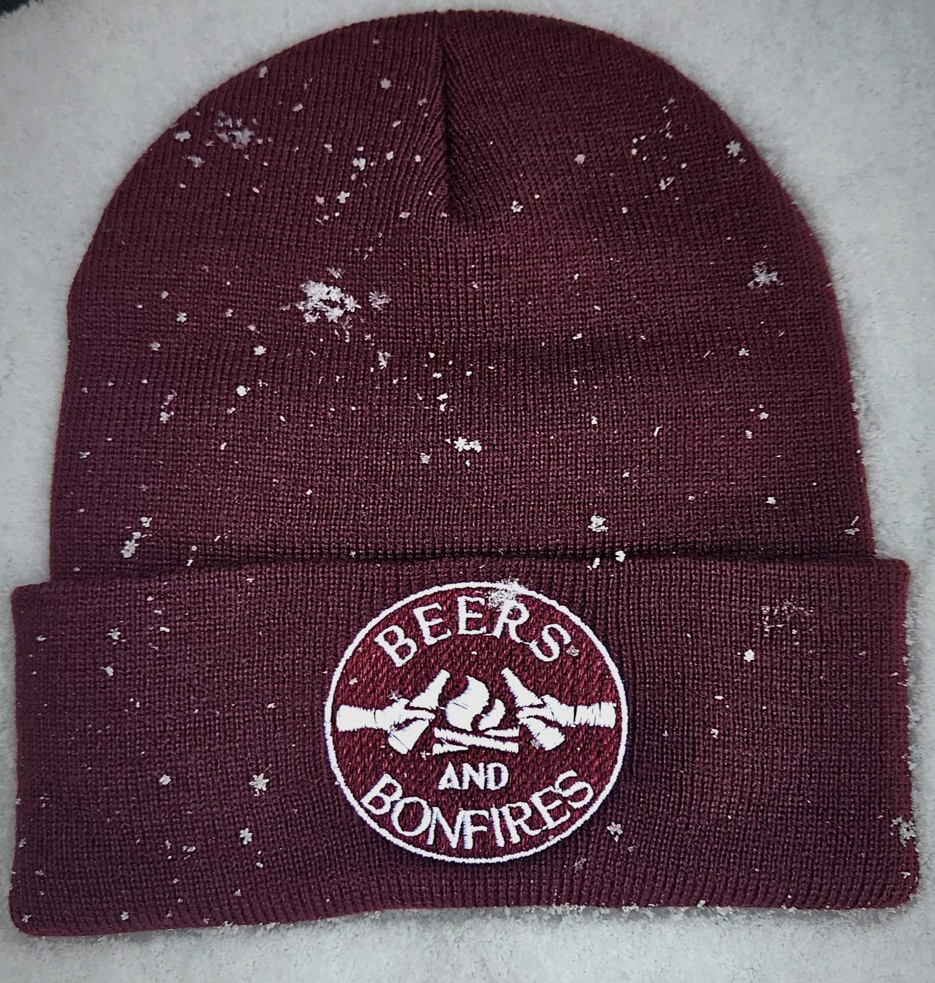 Beers and Bonfires Maroon Toque