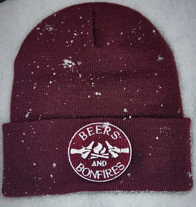 Beers and Bonfires Maroon Toque