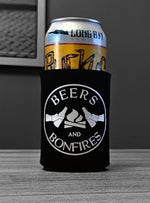 Load image into Gallery viewer, Beers and Bonfires Double-Sided Logo Koozie
