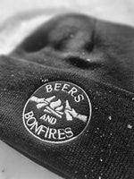 Load image into Gallery viewer, Beers and Bonfires Black Winter Toque
