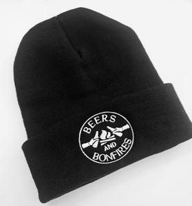 Beers and Bonfires Black Winter Toque