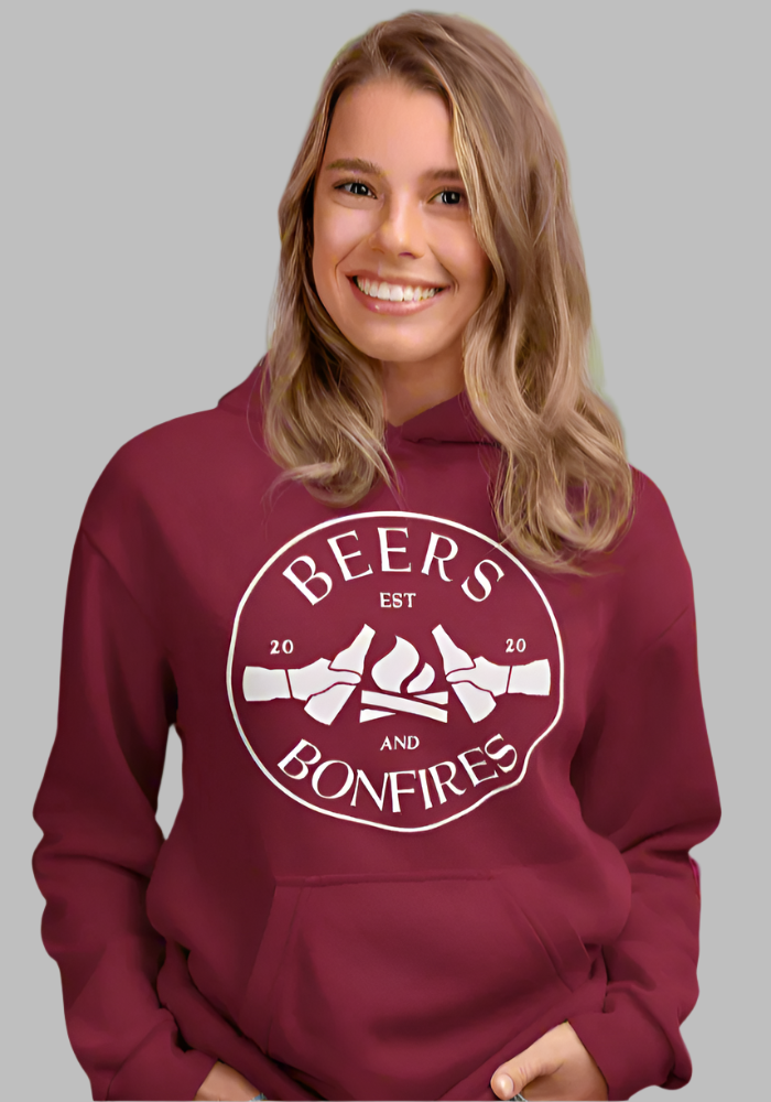 maroon beers hoodie