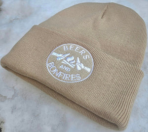 Beers and Bonfires Beige Toque