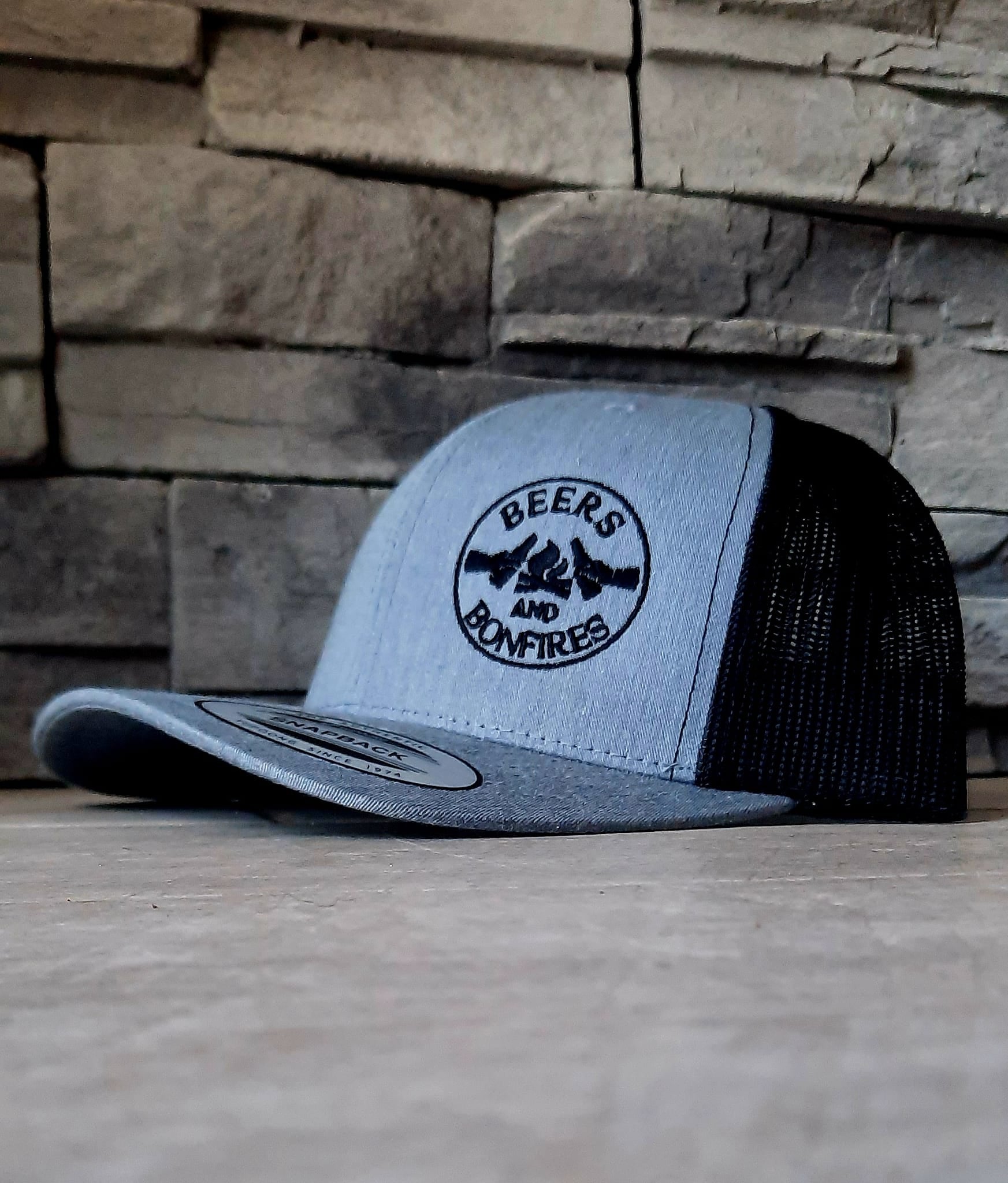 Classic Grey/Black Mesh Snapback Hat