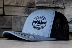 Classic Grey/Black Mesh Snapback Hat