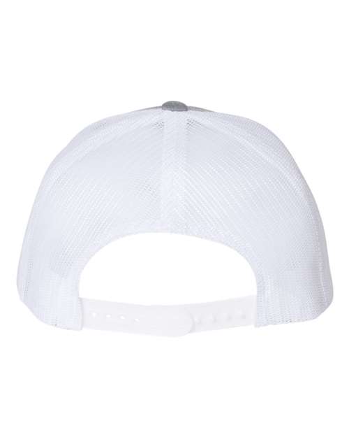 Grey/White "Text Style" Mesh Snapback Hat