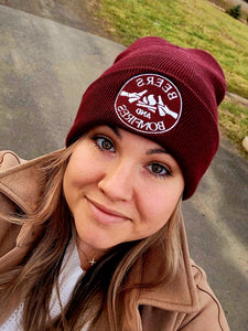 Beers and Bonfires Maroon Toque